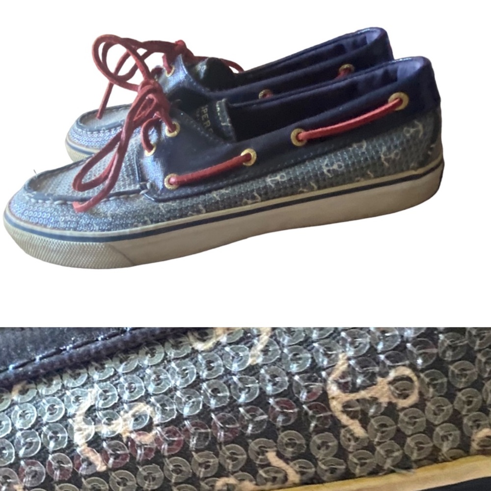 ⚓️⚓️- Sperry Top-siders with all over anchors size 7